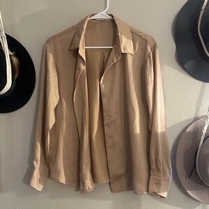 Crescent Women's Tan Button Down Shirt